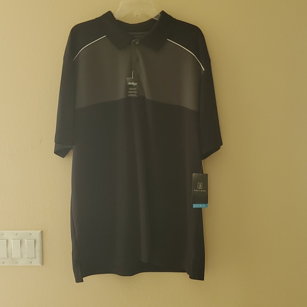 Black and Grey PGA Tour Golf Shirt